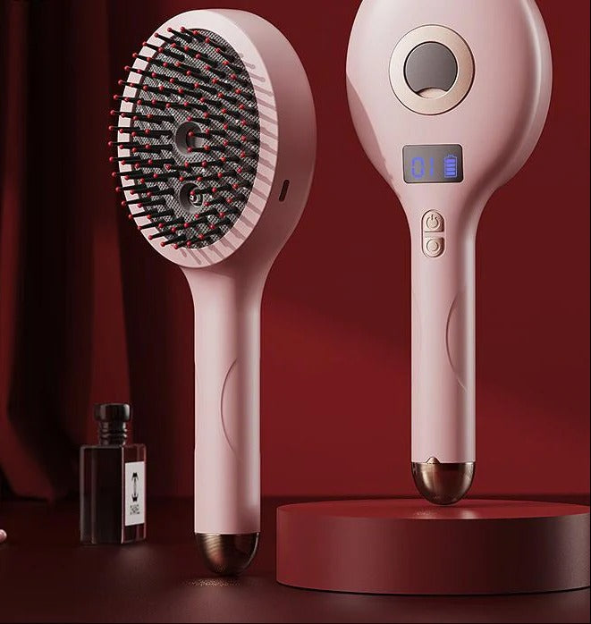 2-in-1 Electric Hair Straightening Brush